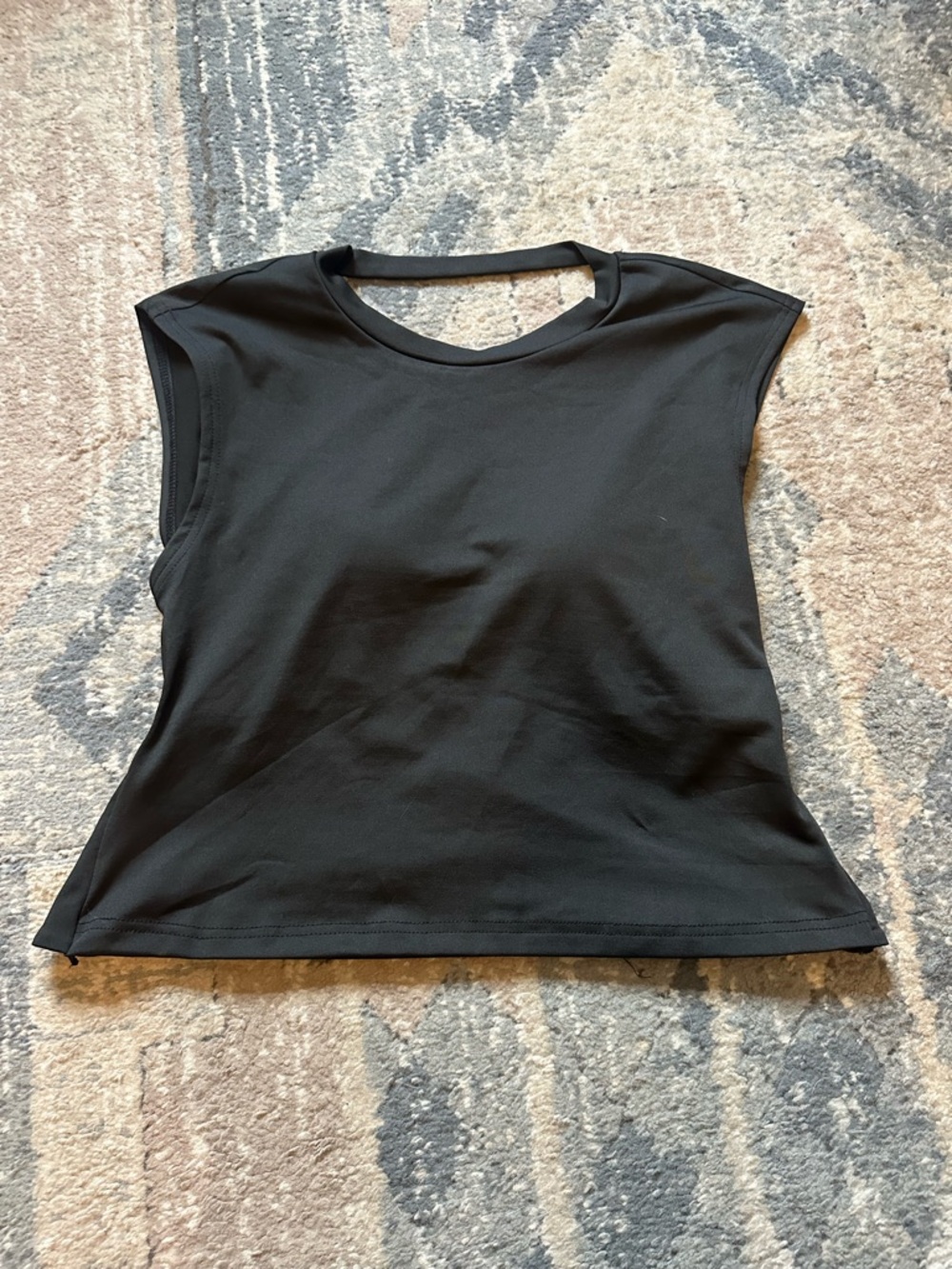SHEIN Black Sleeveless Open Back Top